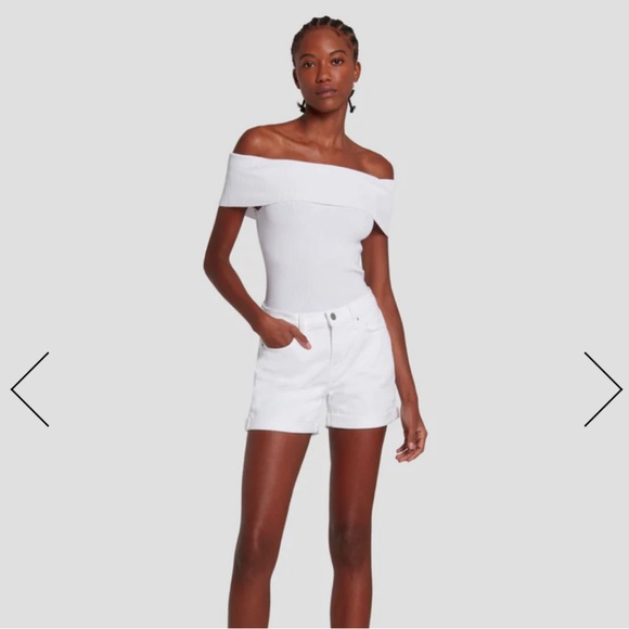 7 for all Mankind broken twill mid roll shorts - Picture 4 of 10